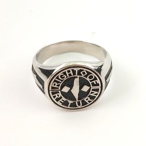 Anillos de banda Venta al por mayor 17 mm personalizado po grabado nombre letras anillos de firma personalizados anillos circulares chapados en oro regalos de joyería 230724