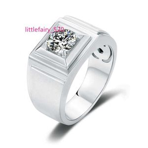 Band Ringen Groothandel Custom GRA VVS Moissanite Wit Goud Geplatineerd S925 925 Sterling Zilver Mode-sieraden Vinger Ring voor Mannen
