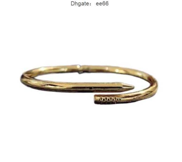 Anneaux de bande avec boîte titane acier or argent charme vis clou bracelet bracelet pulsera brassard pour hommes et femmes mariage couples amoureux cadeau bijoux