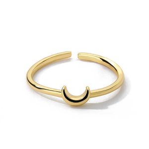 Bandrings dames mode mini maan ringen vintage sieraden 2021 bague femme bruidsmeisje geschenken stapelbare halve maan ring aa230306