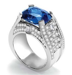 Bandringen yayi sieraden mode prinses gesneden 10*12 mm blauw alle kubieke zirconia zilveren kleur verloving bruiloft feestliefhebbers vrouw ringen aa230306