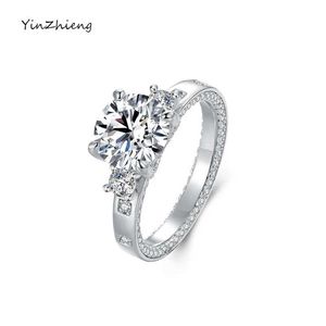 Anneaux de bande Yingzheng Mosilicon R Def Color VVS Silver 925 Jewelry 1 CT Mosilicon R pour Womens Wedding Mosilicon Ring J240508
