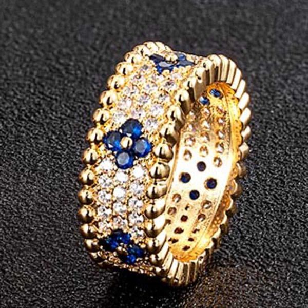 Anillos de banda Zlxgirl Nuevas mujeres Anillo de dedo de oro Bijou nupcial Cinco colores Cubic Zirconia Anillos de boda FNE Mujer Cobre Anel Aneis Bolsas gratis G230213