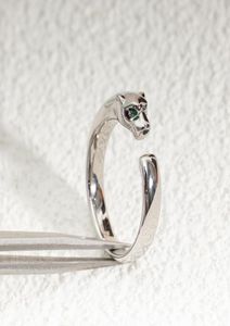 Band Top C Pure Sterling Sier voor vrouwen Panther ringen Rose goud groene ogen bruiloft sieraden engagement merk