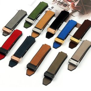 Bracelet de montre de bande pour HUBLOT BIG BANG CLASSIC FUSION en cuir mat fermoir déployant sangle accessoires ceinture Chain310H