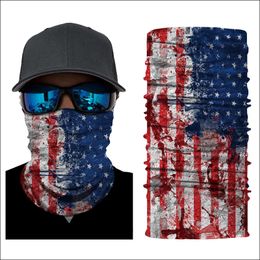 Bandana Outdoor Sports Naadloze Bandana Multifunctionele Hoofddeksels Hoofdband Neckwarmer Magic Sjaal Hals Vlag Patroon Schild Masker Bandana