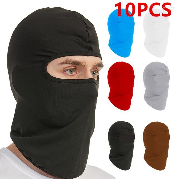 Bandanas 10 pièces masque de Ski tête visage complet coupe-vent couverture soleil Protection UV écharpe hommes femmes Sport de plein air casquette de cyclisme