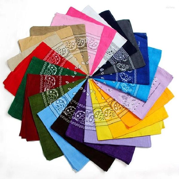 Bandanas 12 pièces Sports de plein air cyclisme Paisley coton Bandana écharpe noir masque équitation Camping foulard