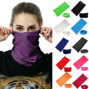 Bandanas 1pc couleur solide unisexe extérieur sport magique écharpe coude tube camping randonnée vélo de vélo de vélo couverture de tête enveloppe bandana bandeau