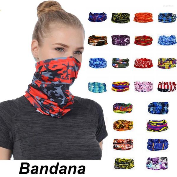 Bandanas 1PC Unisex Impresión Magic Bandana Cara Cuello Cubierta Bufanda Ciclismo Headwear Multifuncional Pesca al aire libre Deportes Accesorio