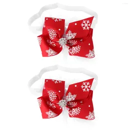 Bandana's 2 stuks Accessoires Baby Haarband Kerstband Xmas Meisjes Hoofdband Stof Infant Born Bow