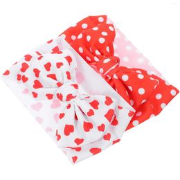 Bandanas 2 pièces accessoires de cheveux pour enfants cravate né bandeau bandeaux pour filles bébé Dot fête infantile tissu noeud coiffure