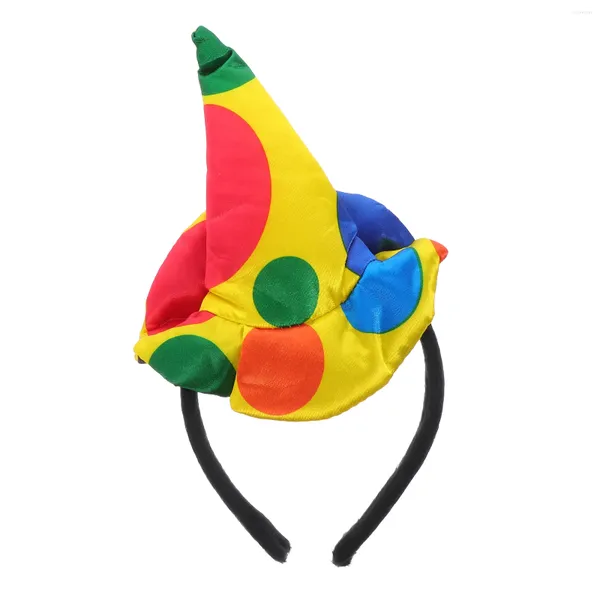 Bandanas 2 pièces chapeau de clown bandeau créatif fermoir à cheveux bandeau enfants vêtements vinyle scène performance accessoire enfant costumes d'Halloween