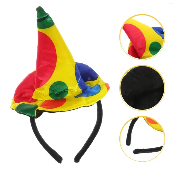 Bandanas 2 uds. Diadema con sombrero de payaso delicado, corbata para niño, vestido elegante, sombreros de fiesta, diadema de vinilo Adorable