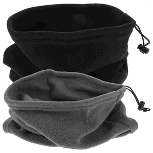 Bandanas 2 pièces masque facial cache-cou pour hommes couverture de pêche coupe-vent écharpe de flanelle d'hiver et femmes en plein air