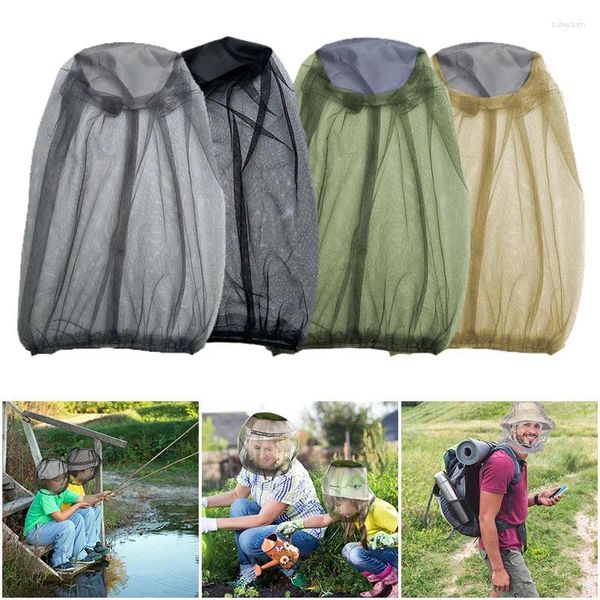 Bandanas 2 uds Mosquitera Gorras Protector para la cabeza Plegable Camping Senderismo Insecto Cubierta para la cabeza Suministros de pesca Bufanda antimosquitos