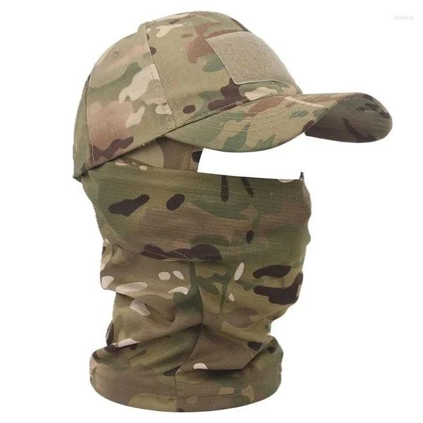 Bandanas 2024 Capot militaire Casquettes de baseball tactiques de l'armée pour hommes Femmes Été Snapback Chapeaux de soleil Camouflage extérieur Balaclava Demi-masque de ski