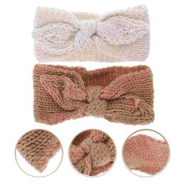 Bandanas 2 pièces pour bébés filles, bandeaux avec nœud pour cheveux, décorations de coiffure pour tout-petits, accessoires mignons