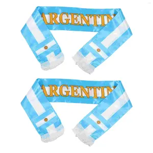 Bandanas 2pcs écharpe drapeau argentine fans événements de football acclamations accessoires jeu de football tricot faveurs de fête