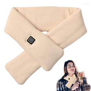 Bandanas 3 niveaux de chauffage écharpe chauffante électrique 5V USB foulard d'hiver en peluche col foulards châle chauffe-cou chaud