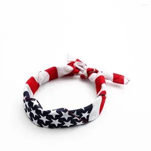 Bandanas 3 pièces Amérique Drapeau Headwraps Femmes Patriotique Bandana Vétérans Vélo Accessoires Hommes Blanc Hankies