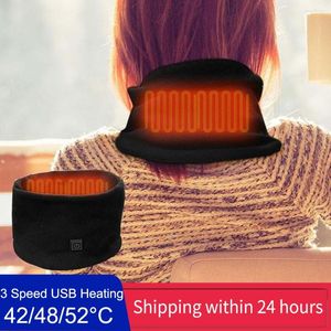 Bandanas 3 vitesses USB écharpe chauffante couverture de cou polaire pour l'hiver unisexe noir hommes femmes épais coupe-vent écharpes plus chaud