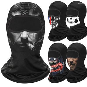 Bandanas 3d Print Men Balaclava Skull Face Mask Wiking Scarf Buffs Bandana Neck Warmer Gaiter Bike Headdear Motorcycle Riding Cover