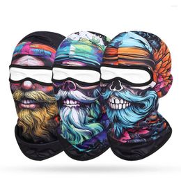 Bandanas 3D Cráneo Barba Pasamontañas Impreso Para Hombres Mujeres Al Aire Libre Multifuncional Headwear Motocicleta Motocross Ciclismo Máscara De Cara Completa Gorra