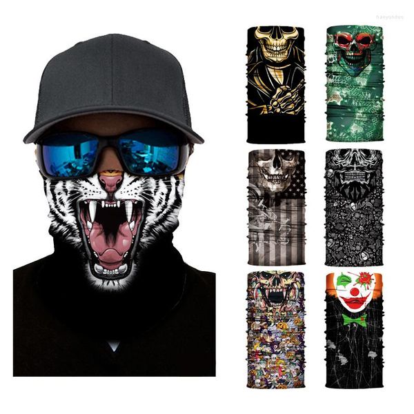 Bandanas calavera 3d sin costuras Bandana ciclismo mágico bufanda aficionados mascarilla de la cara cuello para mujeres hombres de pesca al aire libre cosplay balaclava