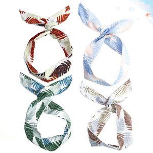 Bandanas 4 PCS Vintage Hair Accessories Verstelbaar hoofd Wraps Fashion Beach Women Girls Criss Band Yoga Headband Knot Hoofddeksel