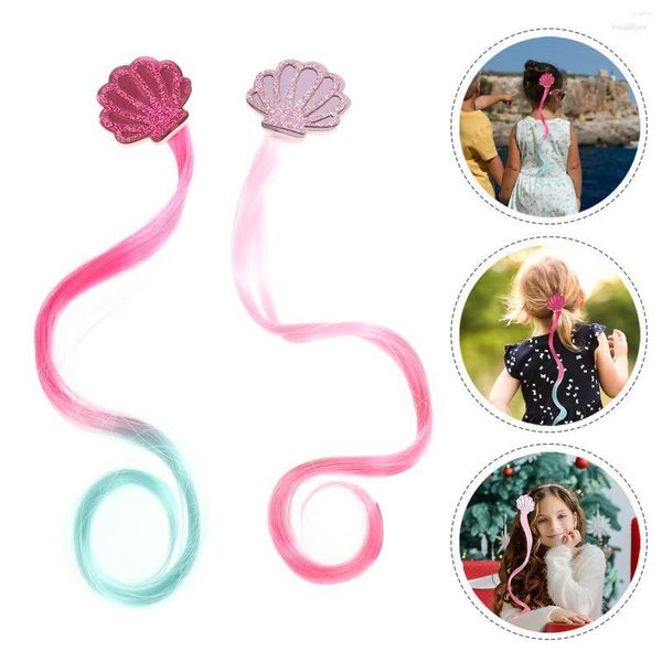 Bandanas 5 paires de pinces à cheveux coquille colorée enfants épingle à cheveux accessoires pinces d'extension