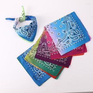 Bandanas 55 55 cm Unisexe Coton Mélange Hip Hop Bandana Chapeaux Bande De Cheveux Écharpe Cou Poignet Wrap Tête Magique Mouchoir Carré