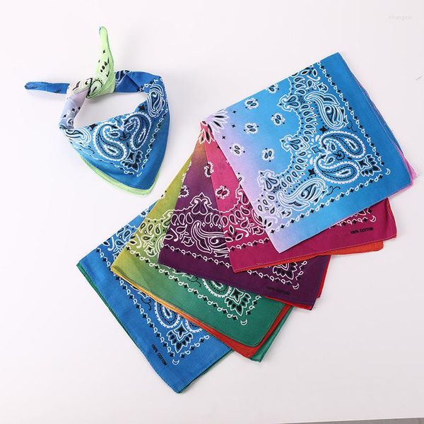 Bandanas 55 55cm Unisex Cotton Blend Hip Hop Bandana Bandana Bander Band Buff Winst Wrap Magic Head Square Guiliev