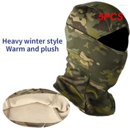 Bandanas 5pcs Hiver Fleece Tactical Military Balaclava Outdoor Hunting Cycling Randonnée Ski Skicf Snowboard Masque Masque Masque Masque