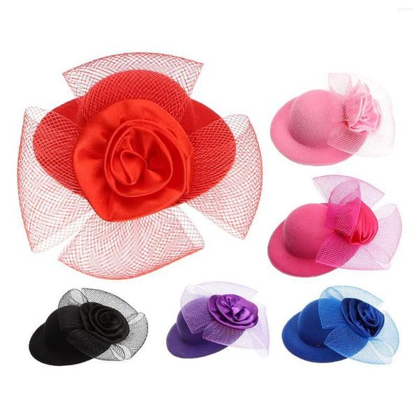 Bandanas 6 PCS Vestido Sombrero Sombreros de fiesta de té Niñas Mini Top Crafts Casa pequeña Tela para mujer Entrega de gota Accesorios de moda Scarve DHWK1