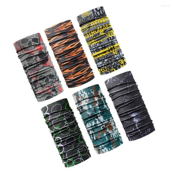 Bandanas 6 pièces cyclisme cou guêtre pêche bandeau couverture été refroidissement cagoule en plein air écharpe chapeaux pour randonnée Camping (