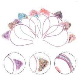 Bandanas 7 PCS Sequins Kids Headwars Hair Accessories Princess Festival Hoofddeksels Plastic Holiday Baby Ties