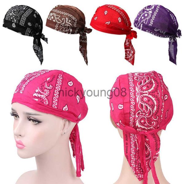 Bandanas Adulte Hommes Paisley Imprimer Moto Wrap Biker Chapeau Bandana Foulard Tête De Mort Chapeau Bandana Foulard Tête De Mort Chapeau Bandana x0628