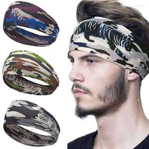 Bandanas arrivées soie Sport bandeau Camouflage extérieur bandeaux respirant élastique Yoga bandeau accessoires pour hommes