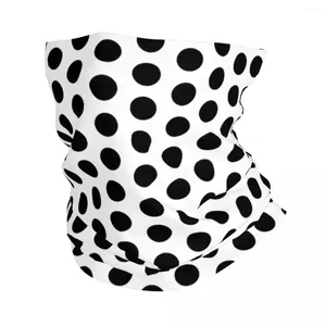 Bandanas Art géométrique noir et blanc à pois, guêtre de cou pour femmes et hommes, Protection UV, écharpe Bandana d'hiver pour la randonnée