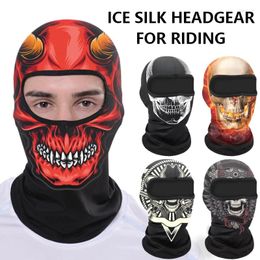 Bandanas Blaclava Silk Anti-Snatch Headgear Summer Outdoor Mask Swarage Imprimé Swic Mountalonering Sport Sport