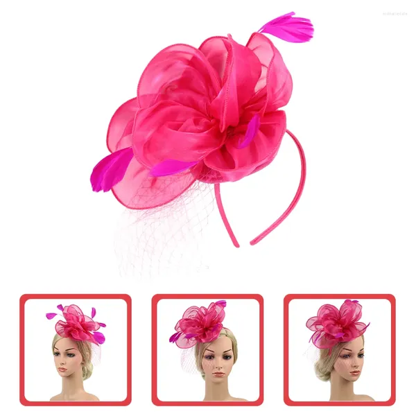 Bandanas Barrette chapeau Fashionista chapeaux femmes fascinateur accessoire de cheveux casque Cocktail coiffure de fête thé maille Miss