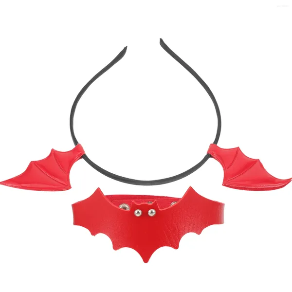 Bandanas chauve-souris bandeau collier Festival accessoires pour cheveux bandes adulte Halloween femmes casque Costume Miss noir