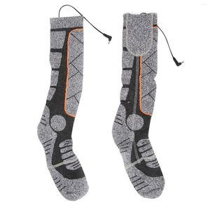 Bandanas chaussettes d'hiver à piles en coton chauffage rapide doux unisexe gris foncé 3 vitesses pour le bureau