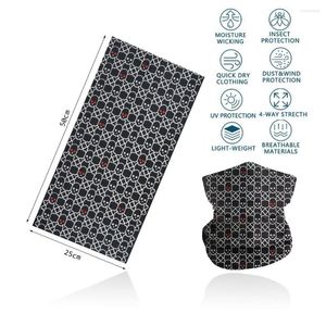 Bandanas noir cou Bandana pour randonnée cyclisme respirant anti-poussière crâne visage guêtre magique écharpe hommes femmes cadeau fête d'anniversaire