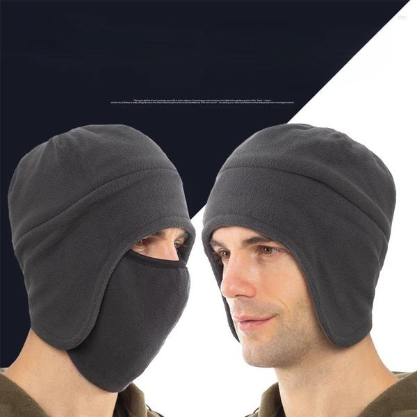 Bandanas Bomber sombreros hombres mujeres gruesas esponjosas térmicas conducción al aire libre a prueba de viento máscara facial polar gorra con protección de oídos gorras de invierno moda