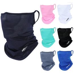 Bandanas respirant, masque de vélo quotidien en soie, couleur unie, écharpe de moto, coupe-vent, anti-poussière, guêtre de cou, randonnée, cyclisme