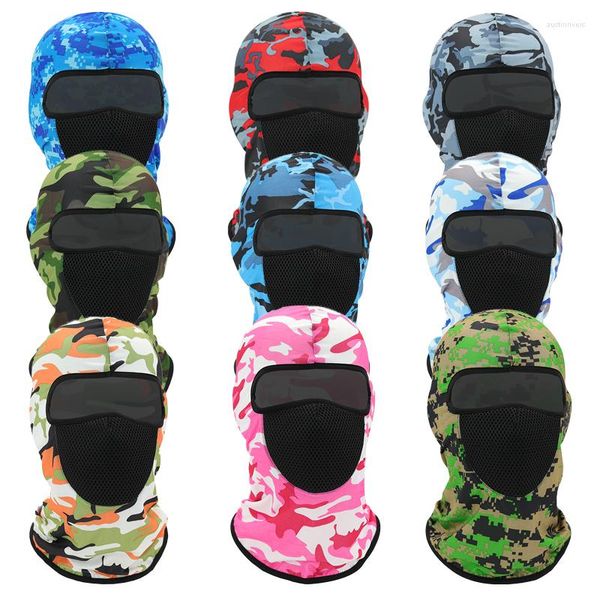 Bandanas Transpirable Camuflaje Bandana Hombres Mujeres Deporte Correr Trotar Cabeza Cuello Bufanda Ejército Ciclismo Máscara facial completa Diadema rosa Sombrero de esquí