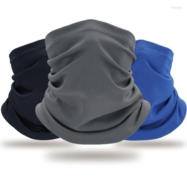 Bandanas Seda Transpirable Pañuelo de Malla Fresca Senderismo Caza Ciclismo Correr Bufanda de Tubo Esquí Deportes Calentador de Cuello Media Mascarilla Hombres Mujeres