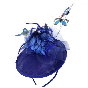 Bandanas Butterfly Cocktail Hats Fascinators Fascinators For Women Girl Tea Party Feather Feather Bride Bride pour femmes